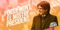 JuntsxCat adopta el lema 'Puigdemont, nuestro presidente' para la campaña