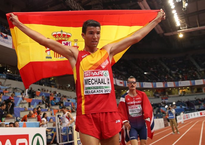 Adel Mechaal campeón Europa oro 3000 metros Europeo Belgrado