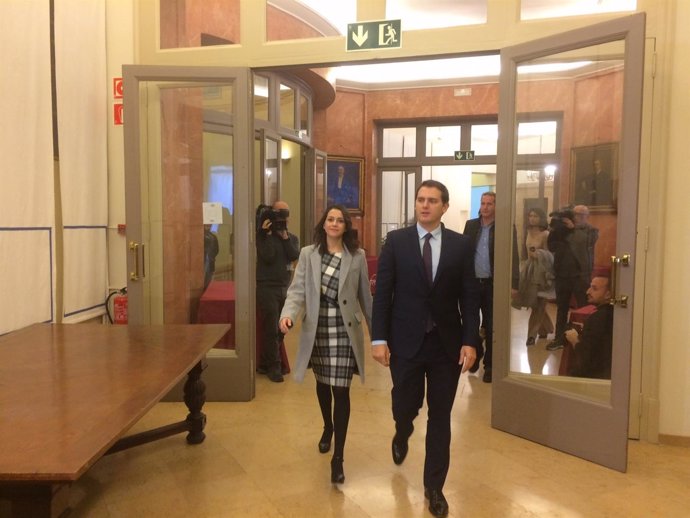 Inés Arrimadas y Albert Rivera (Cs) visitan Fomento del Trabajo