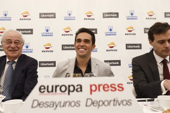Alberto Contador en los Desayunos Deportivos de Europa Press