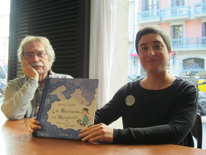 El escritor Jaume Cabré y la ilustradora Romina Martí
