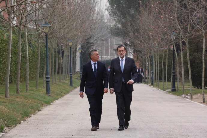 Rajoy recibe a Mauricio Macri en La Moncloa el pasado febrero