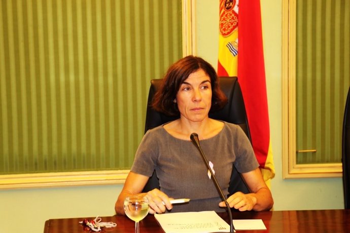 Pilar Carbonell durante una comparecencia parlamentaria