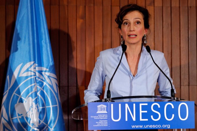 La directora general de la UNESCO, Audrey Azoulay