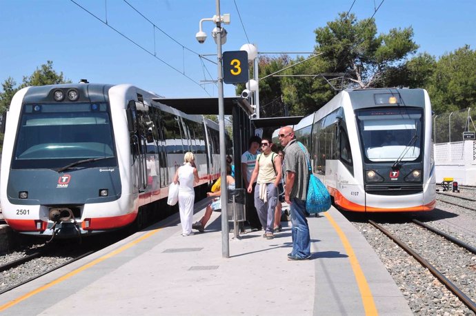 El TRAM d'Alacant en Benidorm