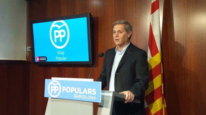 El líder del PP en el Ayuntamiento de Barcelona, Alberto Fernández