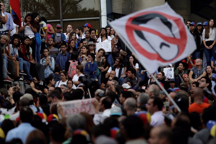 Manifestación opositora en Caracas