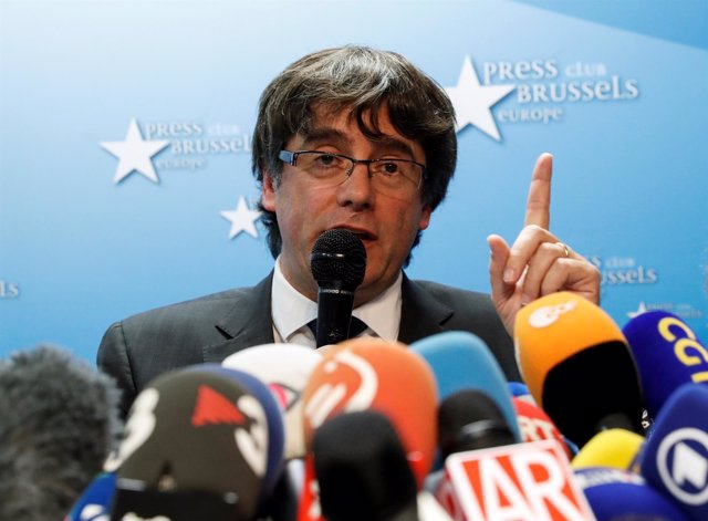 Rueda de prensa de Puigdemont en Bruselas