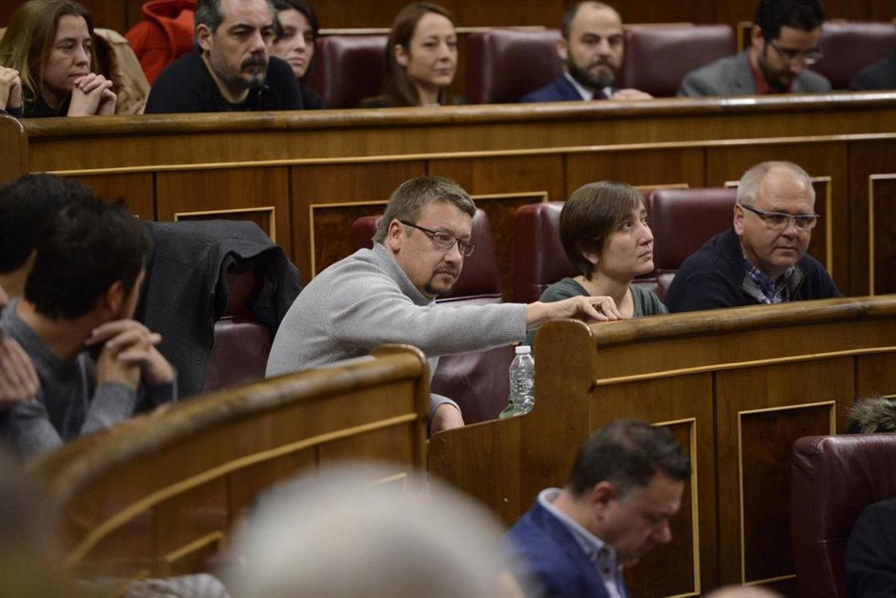 Xavier Domenech en la sesión de control al Gobierno en el Congreso