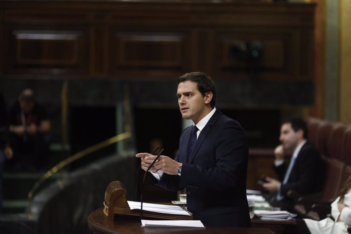 Albert Rivera en el debate sobre el cupo vasco en el Congreso