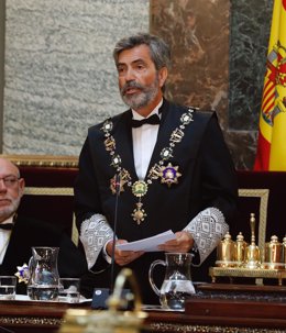 Lesmes durante su intervención en la solemne sesión de apertura del año judicial