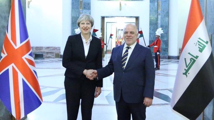 Theresa May y Haider al Abadi