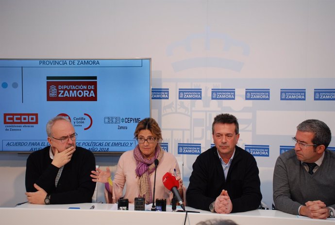 Rueda de prensa de la Mesa de Diálogo Social de la Diputación de Zamora