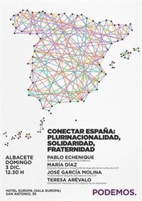Echenique estará el domingo en Albacete dentro de la ruta 'Conectar España' de la formación morada