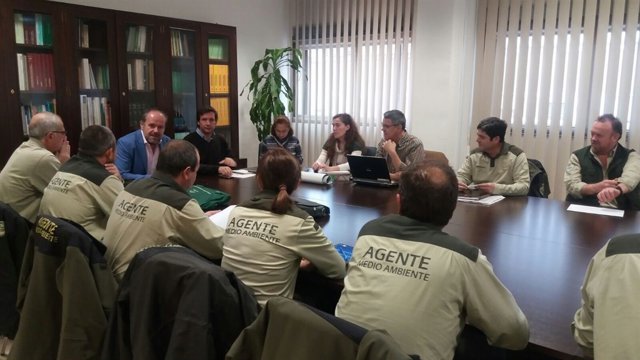 Algar (izda.), durante la sesión formativa