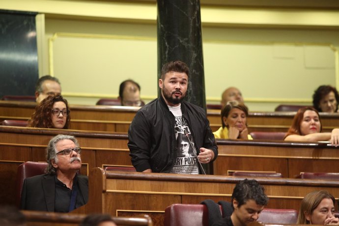 Gabriel Rufián en la sesión de control en el Congreso