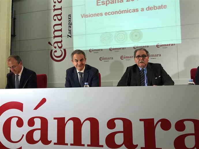 Rodríguez Zapatero en la Cámara de Comercio de Zaragoza