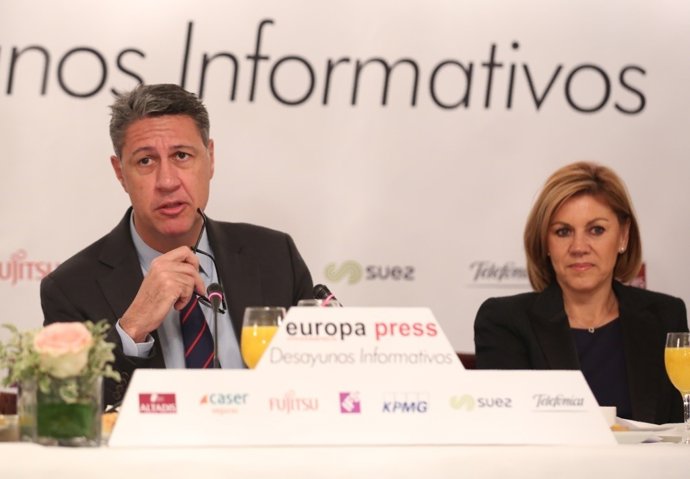 García Albiol i Cospedal en els Esmorzars d'Europa Press