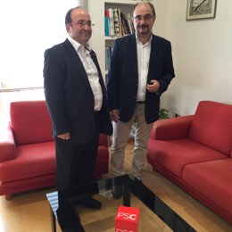  Javier Lambán amb Miquel Iceta
