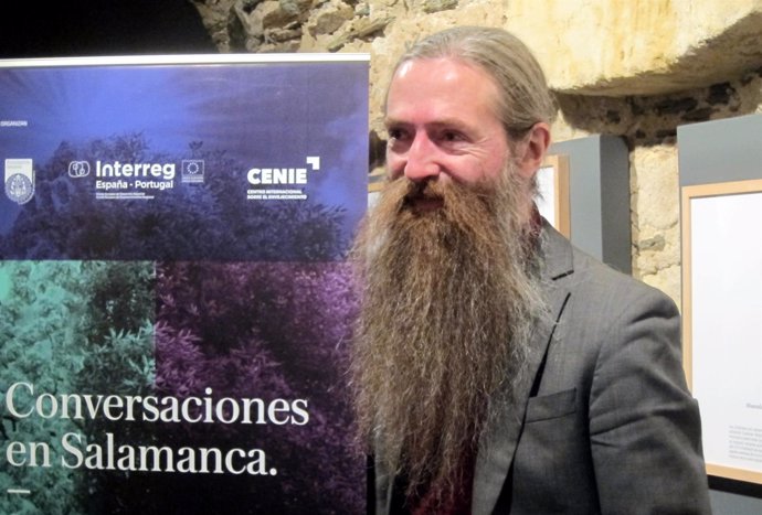 Aubrey de Grey antes de participar en las 'Conversaciones de Salamanca'