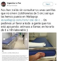 La Paz presenta una denuncia por el anuncio en Wallapop que pone en venta camas del hospital a 1 euro