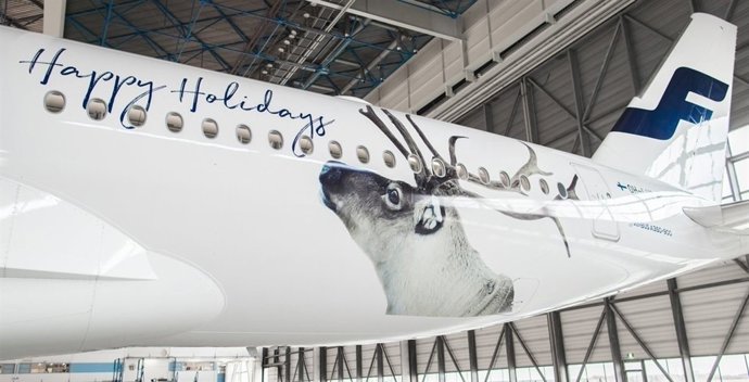 Airbus de Finnair decorado