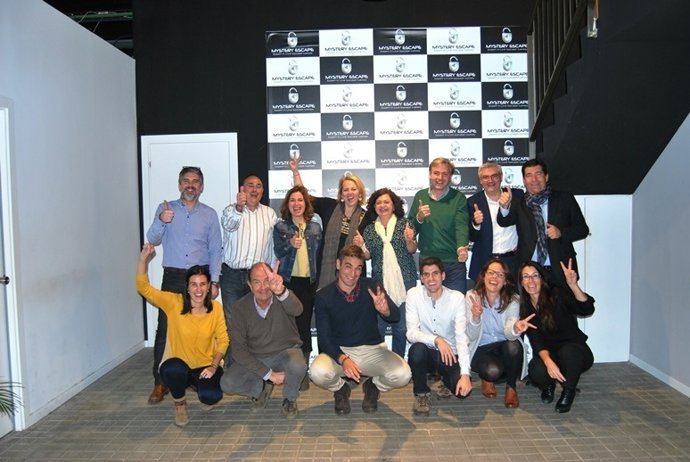 Un dels grups participants a l' 'escape room' de la Càmera de Terrassa