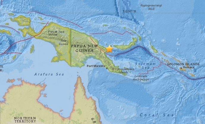 Terremoto de magnitud 6 en Papúa Nueva Guinea