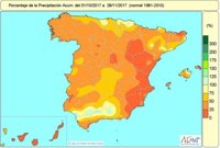 Las lluvias de la última semana mejoran 5 puntos el déficit acumulado desde octubre y se sitúa en el 58%