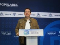 El PP extremeño cree que el "pacto de conveniencia" entre PSOE y Podemos en los PGEx "sólo está pensando" en elecciones