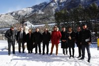 Lambán ve "irreversible" la reapertura del Canfranc y prevé que en 2020 el tramo a Huesca esté "en perfecto estado"