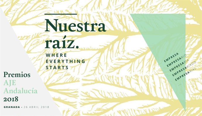 Cartel de los premios AJE 2018