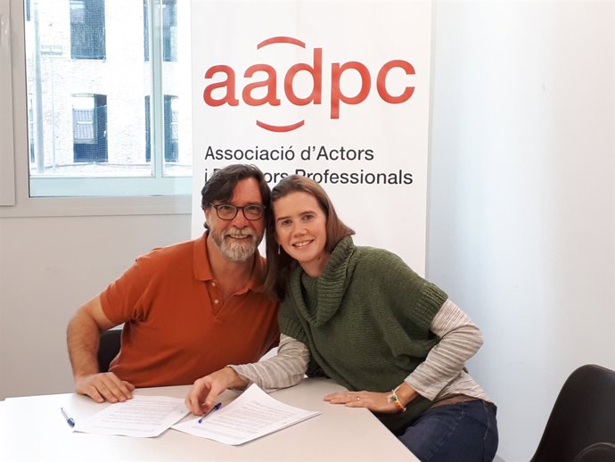 Els presidents de l'Aadpc i l'Acet, Àlex Casanovas i Sophie Kasser