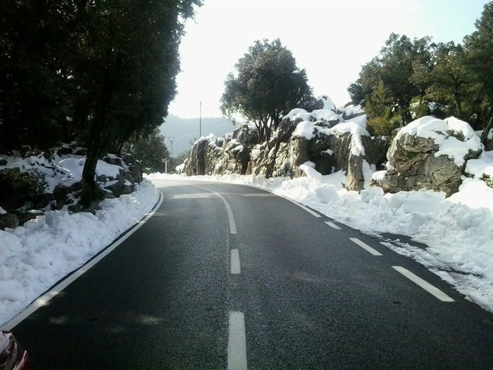 Carretera nevada Caimari-Lluc