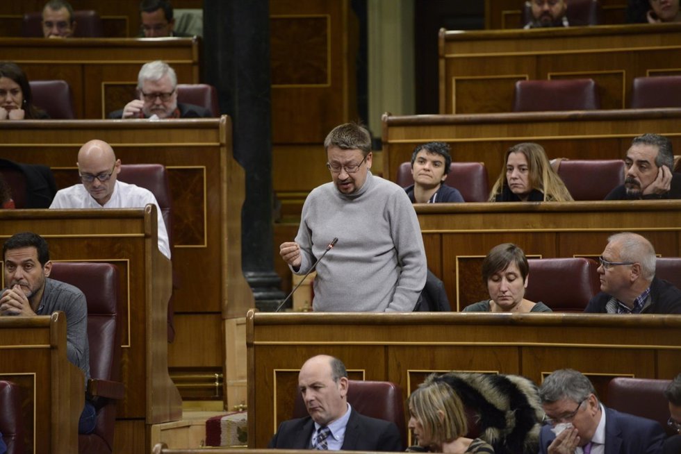 Xavier Domenech en la sesión de control al Gobierno en el Congreso