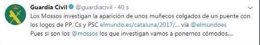 Tuit de la Guàrdia Civil sobre Mossos pel qual ha demanat disculpes