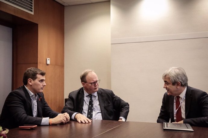 Albert Rivera, Hans van Baalen y Luis Garicano