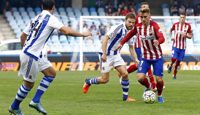 Griezmann e Illarramendi en el Real Sociedad - Atlético Madrid