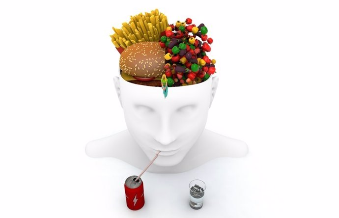 Cerebro, hambre, comer, alimentos