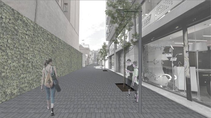 Visualització d'un dels passatges que es remodelaran 