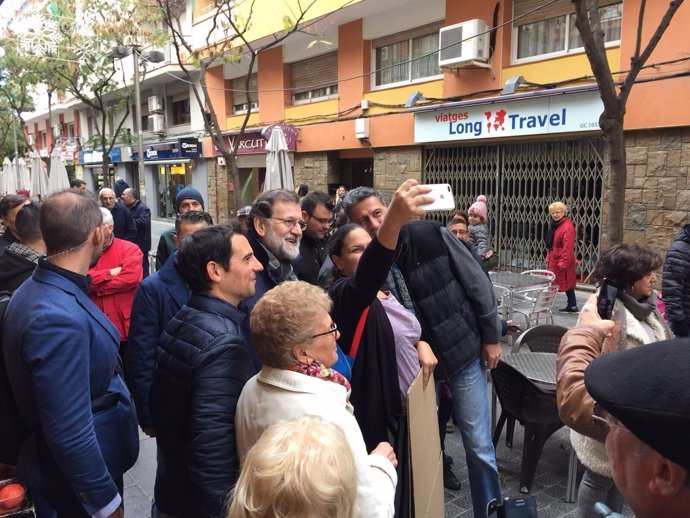 M.Rajoy,X.G.Albiol (PP) en Castelldefels (Barcelona)