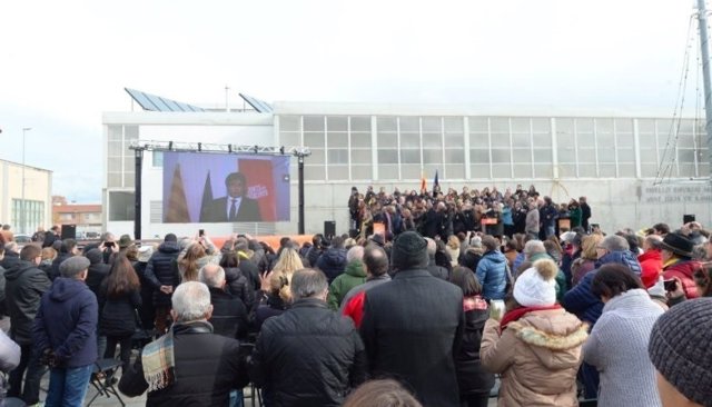 Missatge de C.Puigdemont des de Bèlgica en un acte a Sant Julià de Ramis
