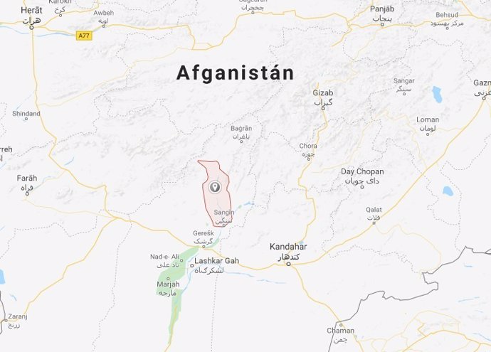 Musa Qala (Afganistán) - Mapa recurso