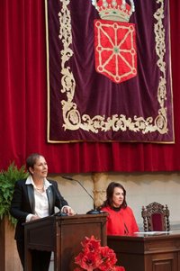 Barkos pide una "postura común" en la defensa del autogobierno y dice que el régimen foral "no es un ningún privilegio"