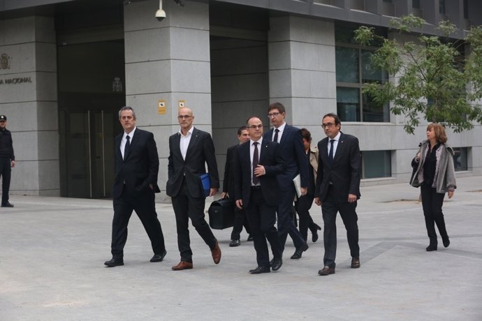 Rull, Forn, Romeva i Turull arriben a l'Audiència Nacional per declarar