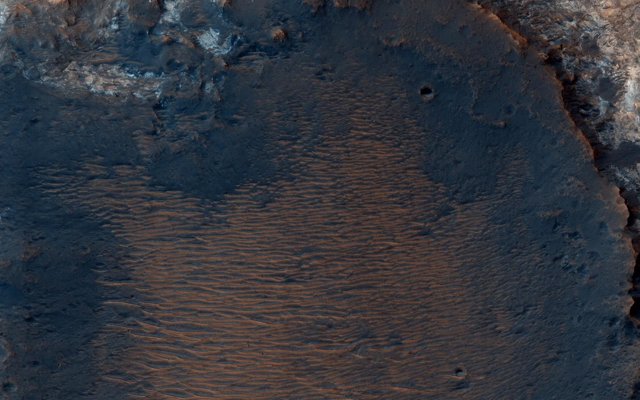 Cráter en Mawrth Vallis 