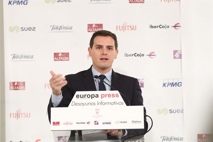 Albert Rivera en els Esmorzars d'Europa Press