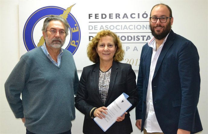 De izquierda a derecha Antonio Rubio, Elsa González y Tomás Ocaña