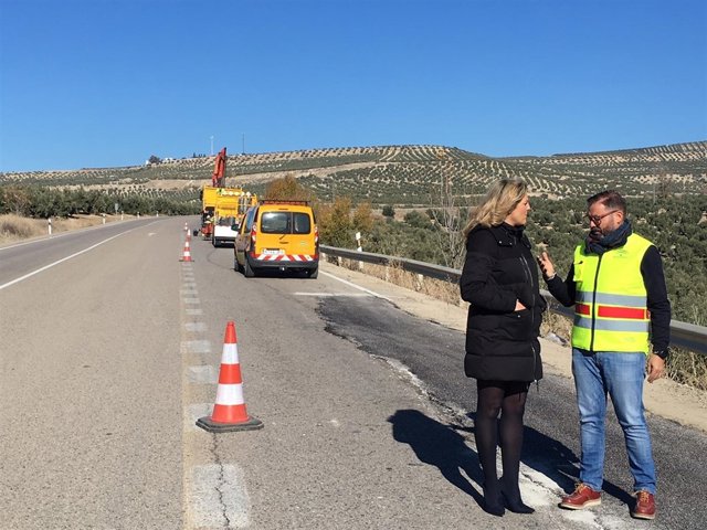 Visita a los trabajos en la A-6109