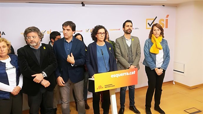 La secretària general d'ERC M.Rovira acull per membres de la candidatura
